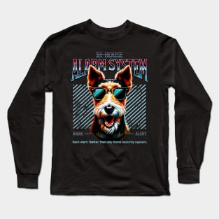 Bark Alert Fox Terrier Dog Long Sleeve T-Shirt